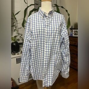 J. Crew Blue and White Plaid Casual Shirt